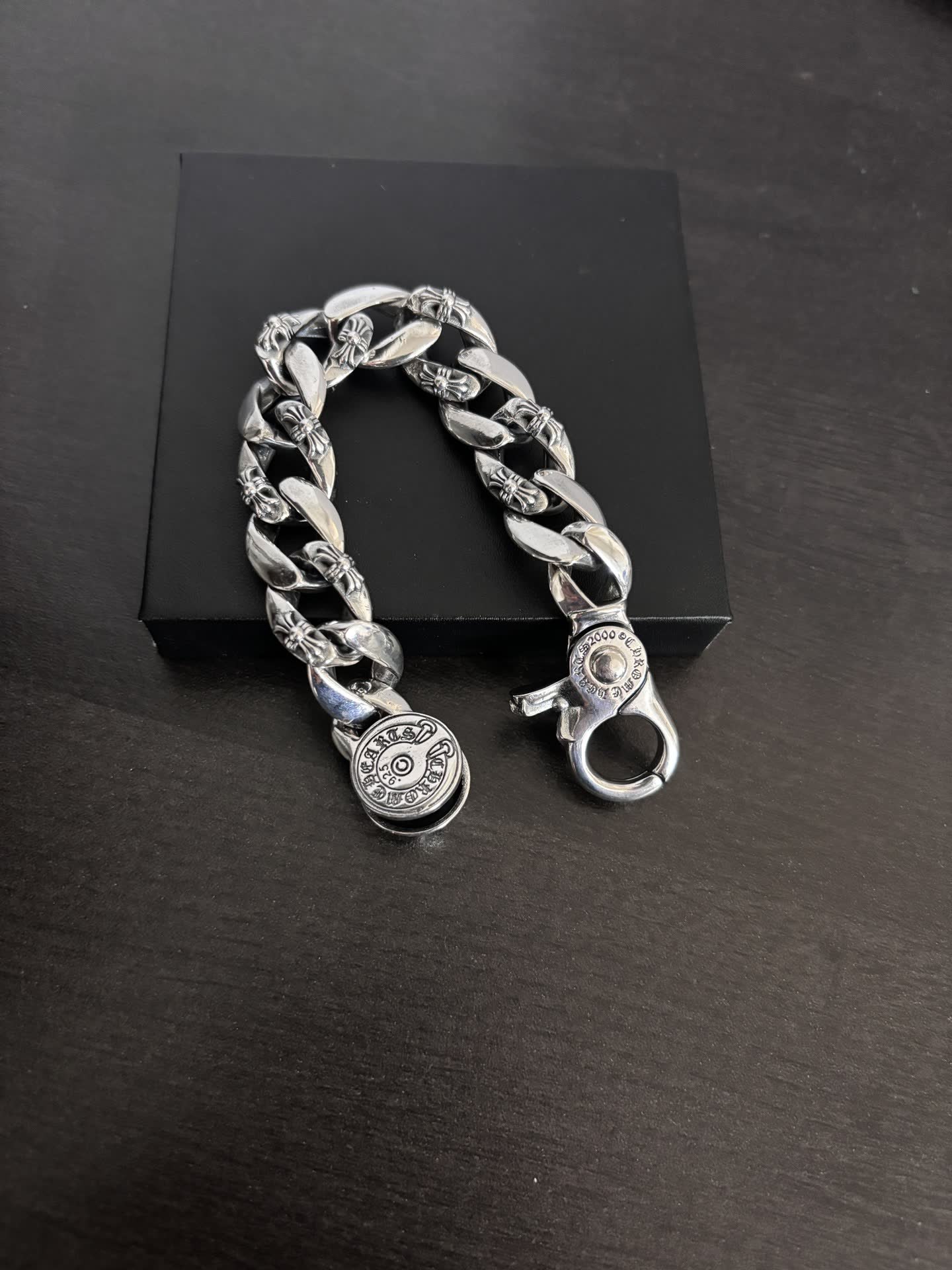 Chrome Hearts Silver-Tone Floral Link Bracelet